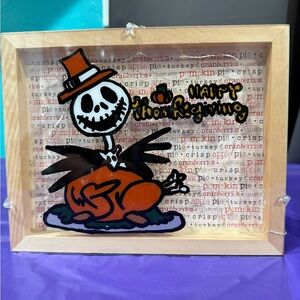Halloween Skeleton Thanksgiving Frame